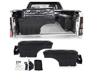 JHCHAN Truck Bed Tool Box for Ford Ranger 2012-2022 Waterproof Storage Box Passenger and Driver Side Security Lockable Toolbox 180° Swing Box Heavy Duty