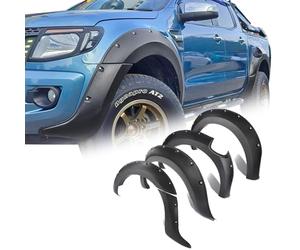 JHCHAN Wheel Arch Extension Kits For Ford Ranger 2012-2014 Wide Arches Wheel Arch Flares Body Styling Rivet Trim Fitting 30 MM Extra Tyre Coverage