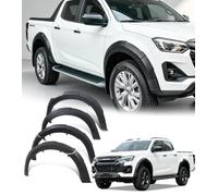 JHCHAN Wheel Arch Flares for Isuzu D-Max 2025+ MK7 Double Cab Wide Arches | 4x4 Off Road Fender Flares Set, Satin Dark Grey Black Finish, Wide Wheel Arch Extension Lip Trims, No Drilling Pre-Taped