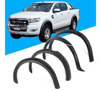 JHCHAN Wheel Arches for Ford Ranger Accessories 20mm Extra Tyre Coverage Wheel Arch Fender Flares Extensions Kits Body Styling (For 2016-2019 Without Park Assist All Double Cab Pickup)