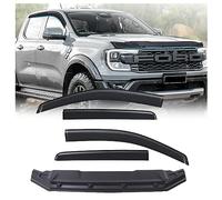 JHCHAN Wind Bonnet Deflectors for Ford Ranger 2023-2026 Accessories T9 New Wildtrak Raptor Platinum XL XLT Termor Bonnet Guard Protector Stone Wind Deflector Bonnet Vent Trim