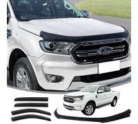 JHCHAN Wind Deflectors Bonnet Guard for Ford Ranger 2016-2022, T7 T8 -Ford Ranger Accessories Bonnet Hood Protector Guard Wind Stone Bug Car Window Guard Deflector Shield Bugshield