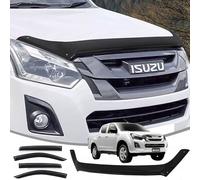 JHCHAN Wind Deflectors Bonnet Guard for Isuzu Dmax 2017-2020, D-Max MK5 Bonnet Hood Protector Guard Wind Stone Bug Car Window Guard Deflector Shield Bugshield, Dmax AT35 Blade Eiger Utah Accessories