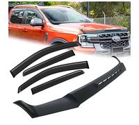 JHCHAN Wind Deflectors Bonnet Guard Set for Ford Ranger 2023-2026 Accessories T9 New Wildtrak Raptor Platinum XL XLT Termor Bonnet Protector Stone Wind Deflector Bonnet Vent Trim