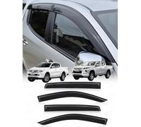 JHCHAN Wind Deflectors | Fits: Mitsubishi-L200 MK8 MK9 (2015-2026) Double Cab 4pc Set | Window Rain Guards for Wind, Rain & Sun Protection