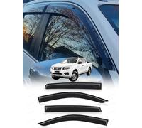 JHCHAN Wind Deflectors | Fits: Nissan-Navara-NP300 D23 2016-2026 Double Cab 4pc Set | Window Rain Guards for Wind, Rain & Sun Protection