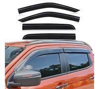 JHCHAN Wind Deflectors for Isuzu D-Max 2020-2026 Double Cab, Stick-on Pickup Rain Deflector Accessories, Car Window Sun & Rain Protection, Aerodynamic & Noise Reduction, Dark Smoke Acrylic - Set of 4