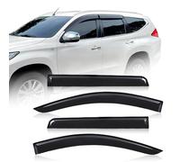 JHCHAN Wind Deflectors for Mitsubishi Shogun Sport Accessories 2015-2025 Window Visors Car Rain Guard Shield Stick-on Fitment Weathershields Smoke Black PMMA 4PCS