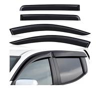 JHCHAN Wind Deflectors Set for Mitsubishi Warrior L200 MK5 2016-2026 4d Double Cab Smoke Rain Shields Sun Visor External Accessories Protector Dark Acrylic 4 PCS