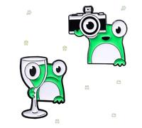 JHCHUYI Funny Frog Enamel Pin, Funny Football Sports, Cute Enamel Brooch, Cool Backpack Pin, Cartoon Lapel Pin, Suitable For Gift Giving, Party, Daily Decoration Of Clothes, Bags And Hats, 5.4*3.5