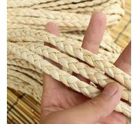 Jhdwu 1PC 4M/3.5M 3 Strand Corn Husk Straw Material Rattan Weaving Braid Straw Materials For Furniture Bag DIY Handmade Decor Craft
