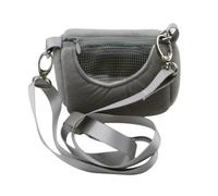 Jhdwu Cross Body Pet Carrier Bag, Cylinder Soft Hamster Cage with Mesh Panel for Indoor Outdoor Use