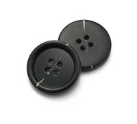 Jhdwu Vintage Resin Imitation Horn Black Large Buttons For Clothing Sweater Suit Coat DIY Scrapbooking Sewing Accessories