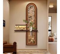 JHDXL 3D Wall Art Decoration with Simulated Green Plants, Modern Wall Decor with LED Lights, Creative Three-dimensional Decorative Painting, for Living Room and Bedroom(Orange,50 * 100cm/20 * 39.5in)