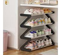 JHDXL 4 Tier Shoe Rack Tower, Storage Shelf for Entryway Living Room, Household Essentials, Space-Saving Shoe Storage, Vertical Shoe Rack, 4-Tier Tall Narrow Shoe(Black,60cm/23.6in)