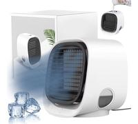 JHDZ Oribreeze Air Conditioning,Oribreeze Portable Air Conditioner,New Upgrade Ori Breeze Desktop Air Conditioner With Night Light Cooling Fan For Car Camping Office Room,White