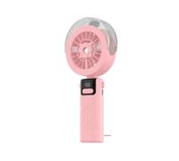 Jhebecneks Rechargeable Handheld Fan with LED Display Foldable Cooling Personal Handy Fan Pocket Fans Cute Design Battery Powered Desktop Lightweight for Outdoor Office Travel Camping Home Summer