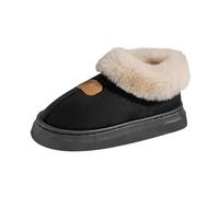 Jhebecneks Winter Slippers for Women Uk Pluffi Comfy Slipper Fleece Lined Non-slip Casual Cozy Sliders Ladies Winter Warm Fluffy Houses Shoes Hiking Footwear for Indoor Outdoor Christmas Garden