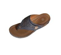 Jhebeks Blue Flip Flops Womens Uk Arch Support Casual Wedge Shoes Plus Size Spring/Summer Style Trendy Open-Toe Comfortable Slippers Soft Yoga Mat Sole for Beach Indoor Outdoor Size 7.5