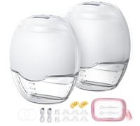 Jheppbay Electric Breast Pump Wearable, Discreet Hands Free Portable for Mom, 3 Modes 12 Levels, BPA Free, Fit in Bra, Travel, Office, Home Breastfeeding, Double