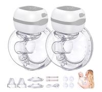 Jheppbay Electric Breast Pump Wearable, Portable Hands Free Pump, 201g Lightweight, 40dB Ultra Quiet Wireless Pump, 3 Modes 12Levels, Leakproof Design for Nursing Moms at Work Home Travel, BPA Free