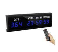 Jhering LED Countdown Clock with Remote, Days Hours Minutes and Seconds, Digital Wall Clock 1.8" 9 Digits(Blue)