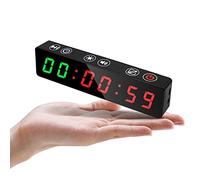 Jhering Workout Interval Timer, Programmable Interval Magnetic Timers, Portable Rechargeable Gym Clock, Tabata EMOM Stopwatch Count Up/Down MMA Clock(1")
