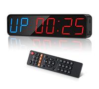 Jhering Workout Interval Timer, Programmable Interval Magnetic Timers, Portable Rechargeable Gym Clock, Tabata EMOM Stopwatch Count Up/Down MMA Clock(1.5")