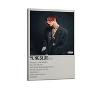 JHFQ Album Poster for YungbludWall Art Canvas Poster Music Albums And Movies Decoration Artwork Gifts Room Aesthetics 20x30inch(50x75cm) Frame-style