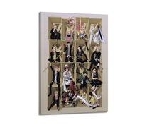 JHFQ Anime Blue Exorcist CharacterWall Art Canvas Poster Music Albums And Movies Decorative Painting for Living Bed Room 16x24inch(40x60cm) Frame-style