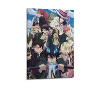 JHFQ Anime Blue ExorcistWall Art Canvas Poster Music Albums And Movies Decorative Painting for Living Bed Room 24x36inch(60x90cm) Frame-style