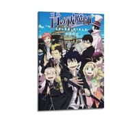 JHFQ Blue Exorcist Anime PosterWall Art Canvas Poster Music Albums And Movies Decorative Painting for Living Bed Room 08x12inch(20x30cm) Frame-style