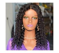 JHHJK 12A Water Wave Bob 5X5 Lace Gluelesswigs Bleached Knot Human Hair 190g 180% Density