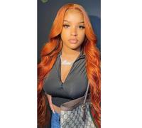 JHHJK 13 * 4 Lace Frontal Wig, Body Wave 350# Human Hair, 150%/180%/250% Density 8-28 Inch 160-320g(150% density,16 inch)