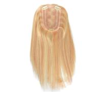 JHHJK Clip-In One Piece Invisible, Toupee Hair, Hair Accessories Replacement Block 4x6 Inch Mono PU 12 Inch Straight Human Hair, Hand Made Base Hairpiece Clip In Topper Hair(27A P 613#)