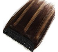 JHHJK One Piece Wig Increase Hair Volume Clip In Human Hair Extensions Straight Hair Human Hair(P4/27,12 inch)