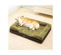 JHIAADEY Dog bed, cat bed, orthopedic dog bed, fully enclosed pet bed, pet mat, massage sponge, waterproof and washable, dual-purpose(Green,60 * 45cm/23.6 * 17.7in)