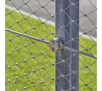 JHIAADEY Flexible Stainless Steel Rope Mesh,304 Stainless Steel Rope Net,Wire Rope Net,High Altitude Anti-Fall Netting,Suitable For Garden Fences,Soccer Fields,Zoos,Balconies(3*2.4m/9.8*7.9ft)