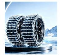 JHIAADEY Winter Tire Snow Chains, Snow Chains for Car Tires | Manganese Steel, Hexagonal Prismatic Design, 360° Full Enclosure, Low Noise Operation(245/65R15)