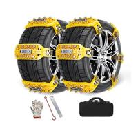 JHIAADEY Winter Tire Snow Chains, Snow Chains for Car Tires | TPU Material, Alloy Anti Slip Studs, Easy Installation, Low Temperature Resistant(265/55R19)