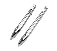 JHIALG 2 PCS Stainless Steel Cooking Tongs, 9 in or 12 in Long Tongs, Grill Serving Locking Food Tongs Metal Tongs with for