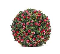 JHIALG 20CM Simulation Green Plant Grass Ball Shopping Mall Hotel Ceiling Decoration Ball Eucalyptus Hanging Flower PE Plastic outdoor fake Party, plants faux Ball Outdoor Fading spheres 7.9inch We