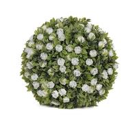 JHIALG 20CM Simulation Green Plant Grass Ball Shopping Mall Hotel Ceiling Decoration Flower Eucalyptus PE Hanging Ball Plastic boxwood hanging UV Decor Indoor outdoor boxwoods Patio Ball, Wicker boxw