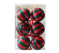 JHIALG 6PCS Christmas Balls Ornaments For Xmas Tree - Shatterproof Christmas Tree Ornamen Hanging Balls Ball Xmas Decorations,3.14"