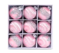 JHIALG Christmas Tree Ornaments Satin Christmas Ball Ornaments Luxury For Xmas Holiday Decorations Indoor 3.15inch - Party 8cm Pack 9