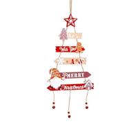 JHIALG Christmas Wooden Hanger New Year Pendants Decoratio Xmas Tree Santa Snoweman Elk Merry Hanging Claus Decor Christmas
