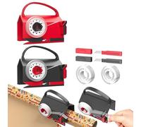 JHIALG Double Paper Cutter Drum Packaging Paper Tape Handle For Various Gifts Box Packaging Birthday Tools Supplies Christmas sliding cutter sliding cutter christmas christmas tape wrapper wrappi