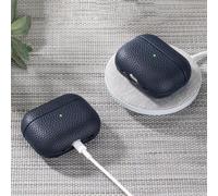 JHIALG for apple Pro 3 Earphone Protective Case Genuine Leather Litchi Texture Luxury Case for AirPods Leather T6N8 Retro Protective Pr