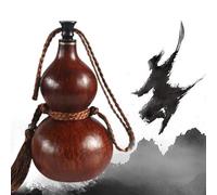 JHIALG Gourd Water Bottle, Portable Gourd Sports Travel Water Bottle, Dried Gourd Flasks, Chinese Retro-Inspired, Perfect Travel Companion for Myth Wu Koug Game Fans