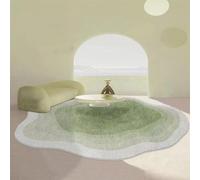 JHIALG Modern Area Rugs Colored Minimalist Rug Room Decorations TPR Back Soft For Bedroom,haggy Nursery,dorm Carpet area cute oval room aesthetic green rugs cute Rug irregular weird clearance shaped
